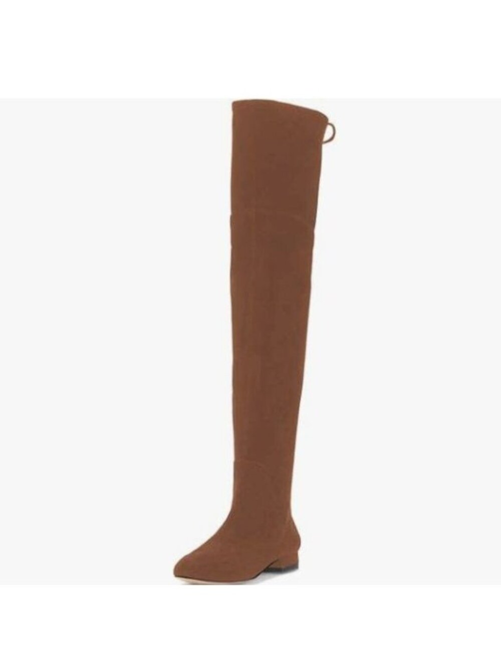 YDN Brown Sexy Closed Toe Lace Up Thigh High Low Heel Dress Over The Knee Boots